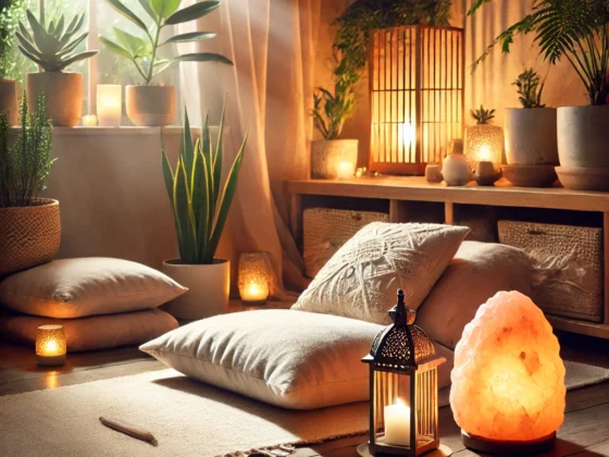 A-serene-and-cozy-meditation-space-in-a-home-with-soft-diffused-lighting-a-comfortable-cushion-on-a-mat-a-Himalayan-salt-lamp-glowing-softly